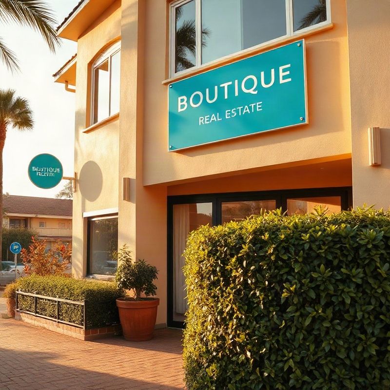 Exterior of the Stonecbeta boutique real estate office on Nyali Road